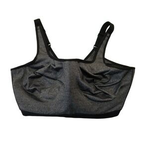 Wacoal High Impact Underwire Sports Bra Size 40G Heather Gray Black 855229